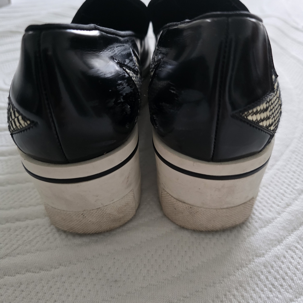 Stella McCartney Black and White Star Loafers - Picture 8 of 8